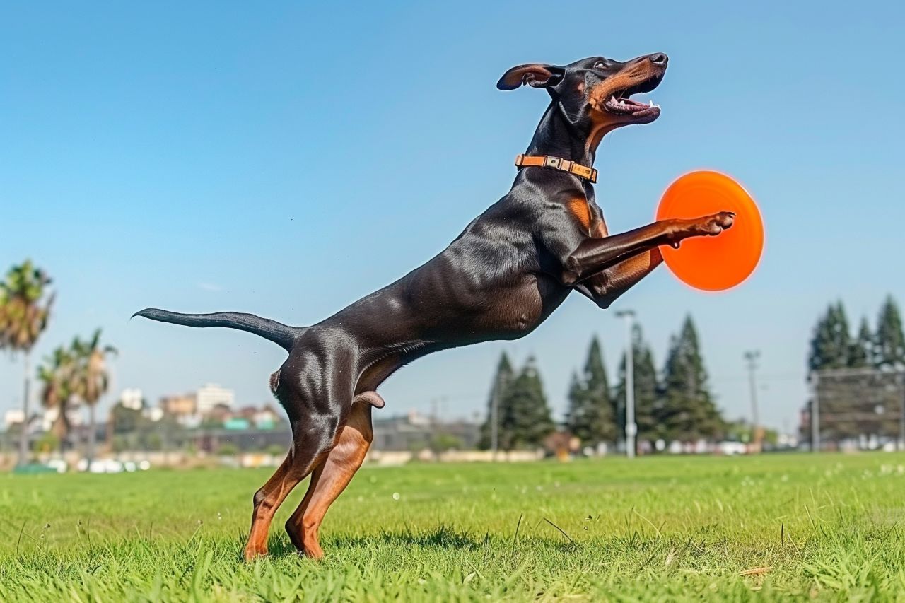 Frisbee dla dobermana Frisbee dla dobermana