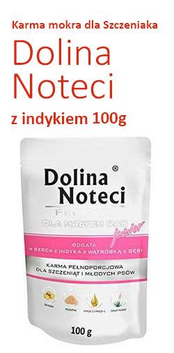 Karma Mokra dla Szczeniąt Dolina Noteci z Indykiem 100g