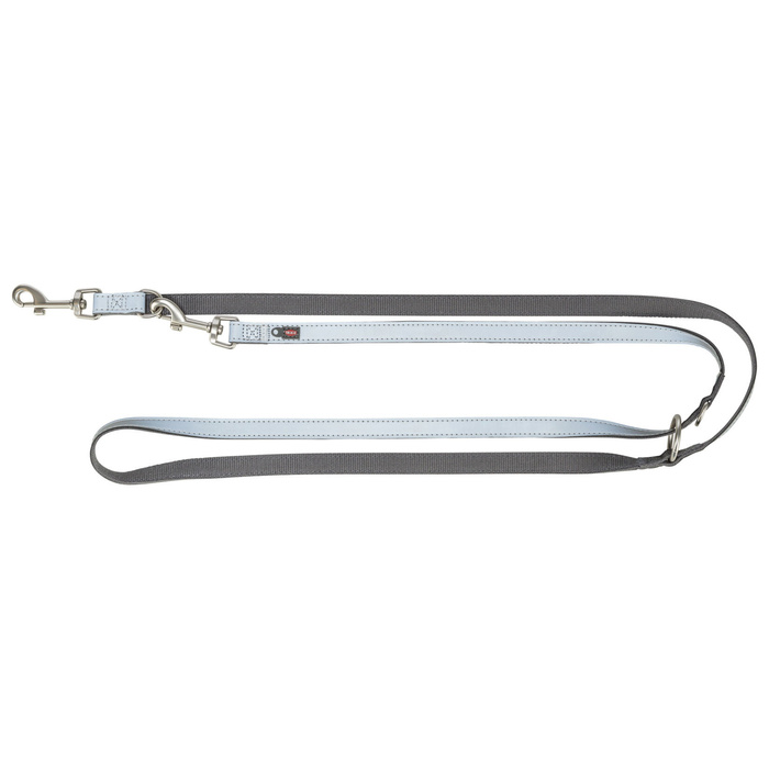 Trixie Premium Reflect smycz regulowana dla psa grafitowa XS-S: 2,00m/15mm odblaskowa