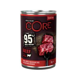 Wellness Core 95% Single Potein k.mokra d.psa wołowina z brokułem 400g