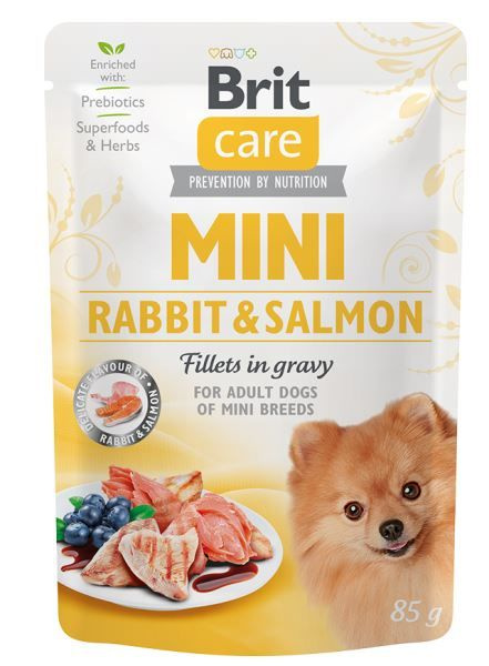 Brit Care Mini Pouch saszetka mokra karma królik i łosoś 85g
