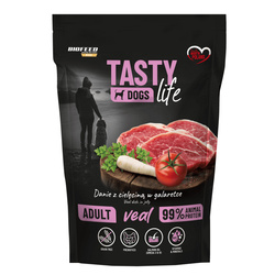 Biofeed Tasty Dogs Life cielęcina 90% saszetka 500g