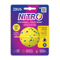 Zeus Nitro piłka z gumowym rdzeniem zabawka dla psa M 6,3 cm