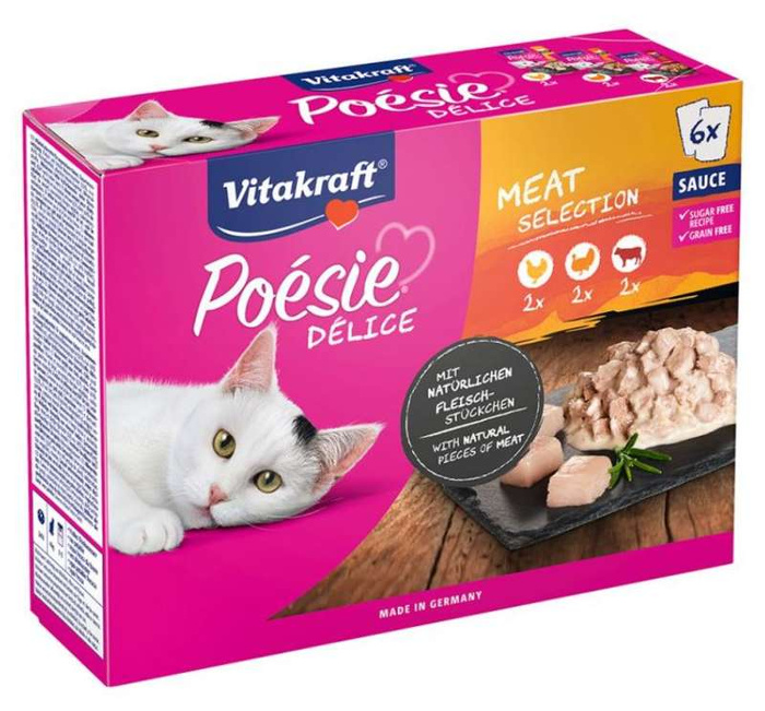 Vitakraft Poesie Deli z mięsem w sosie 6x85g