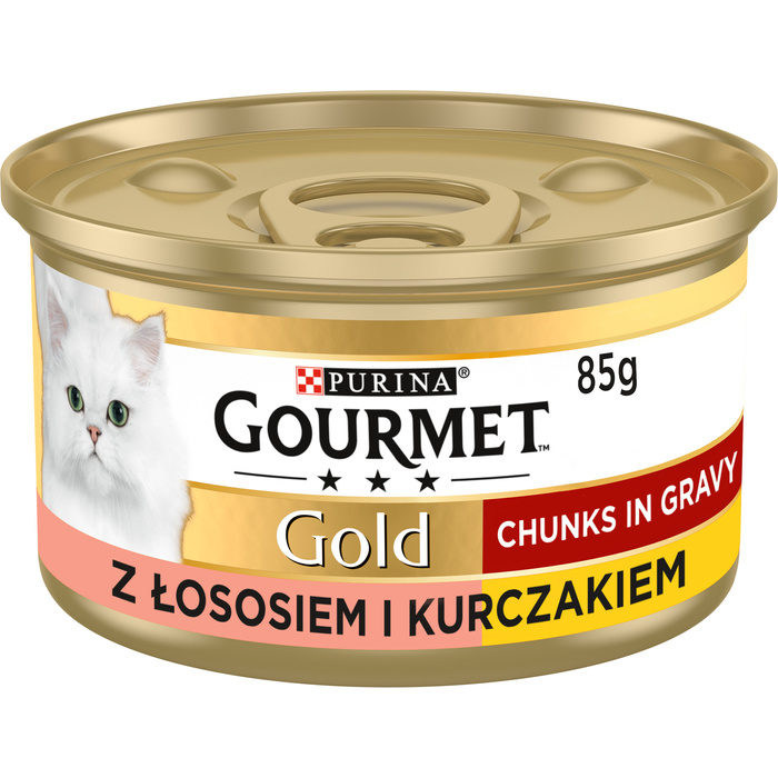 Gourmet Gold łosoś z kurczakiem w sosie 85g