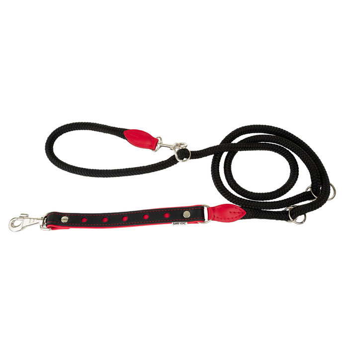 Barry King Smycz regulowana Skóra Łoś Strong Koła 25mm/12/220cm czerwony