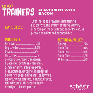 Schesir Dog Snack Training Soft&Chewy Bekon 113G