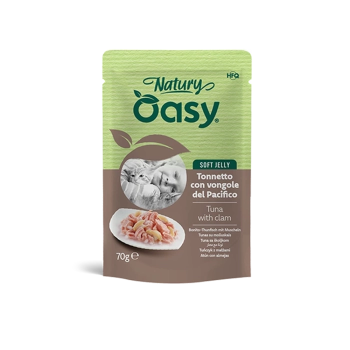 OASY Natury saszetka - Tuńczyk z małżami 70g