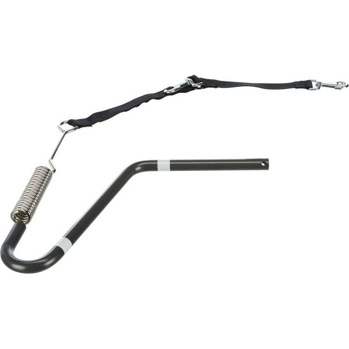 Zestaw rowerowy ze smyczą dla średnich i dużych psów M-XL: grafitowy w kształcie U