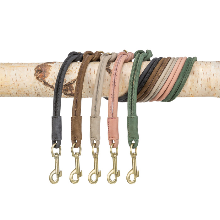 Trixie Pure smycz regulowana dla psa skórzana szałwiowa S: 2m/10mm okrągła