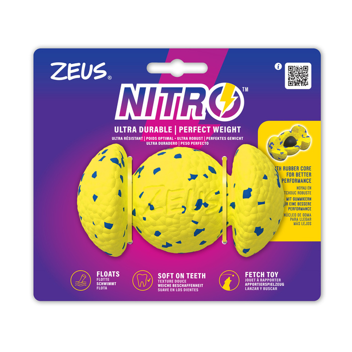 Zeus Nitro Grip Ball zabawka dla psa 12,4 cm z gumowym rdzeniem