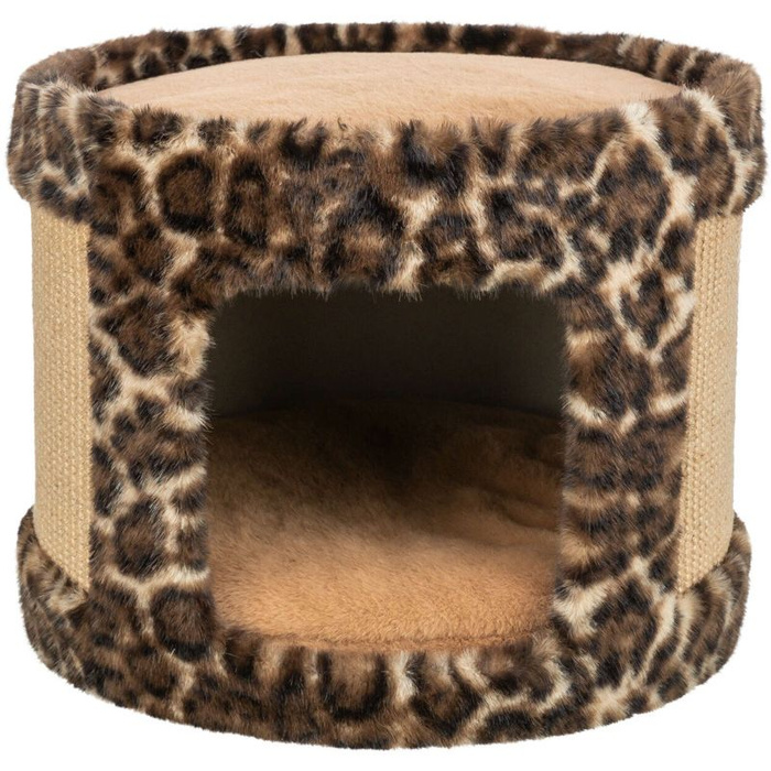 Trixie Leo legowisko zamknięte z drapakiem dla kota brązowe 38x30cm