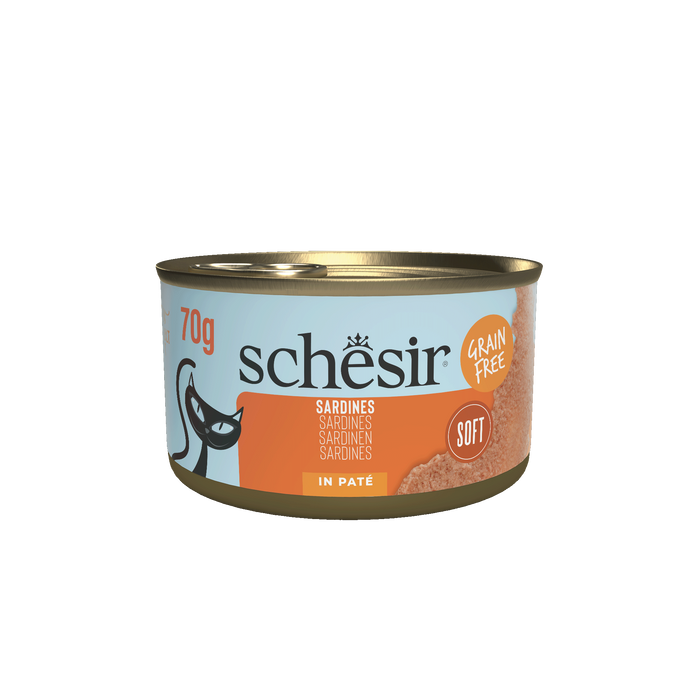 Schesir Cat Can Grill karma mokra dla kota pasta z sardynek 70g puszka