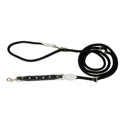 Barry King Smycz regulowana Skóra Łoś Kryształ 20mm/6/220cm biały