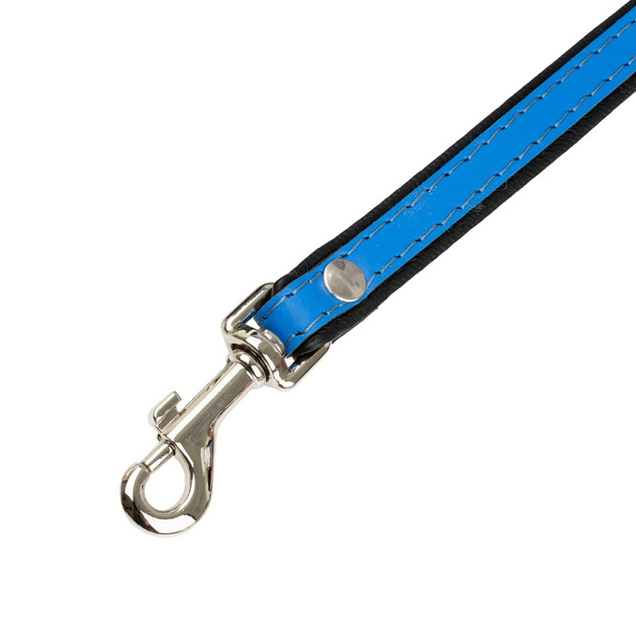 Barry King Smycz skórzana niebieski/czarny XS-S 12mm/120cm