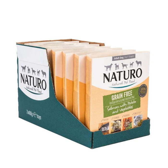 Naturo Adult Grain Free łosoś z warzywami 7x400g