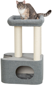 Trixie Viviana drapak z budką i legowiskiem niebieski/szary 86cm