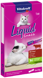 Vitakraft Cat Liquid Snack z Wołowiną 6x15g