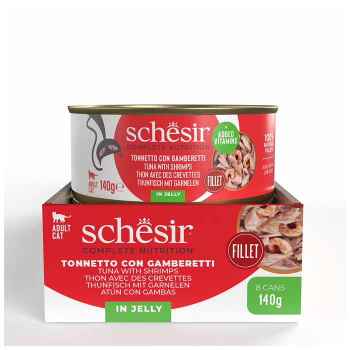 SCHESIR Tuńczyk z krewetkami 140 g mokra karma dla kota