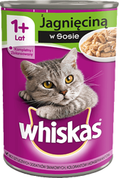 WHISKAS Adult puszka 400g - mokra karma dla dorosłych kotów z jagnięciną w sosie