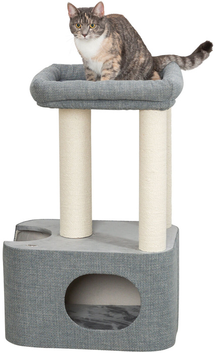 Trixie Viviana drapak z budką i legowiskiem niebieski/szary 86cm