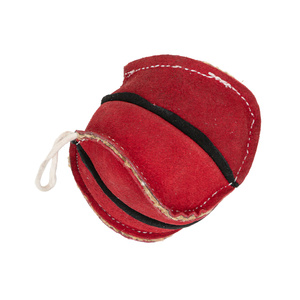 Barry King Zabawka dla psa piłka skórzana czerwona 8x8cm