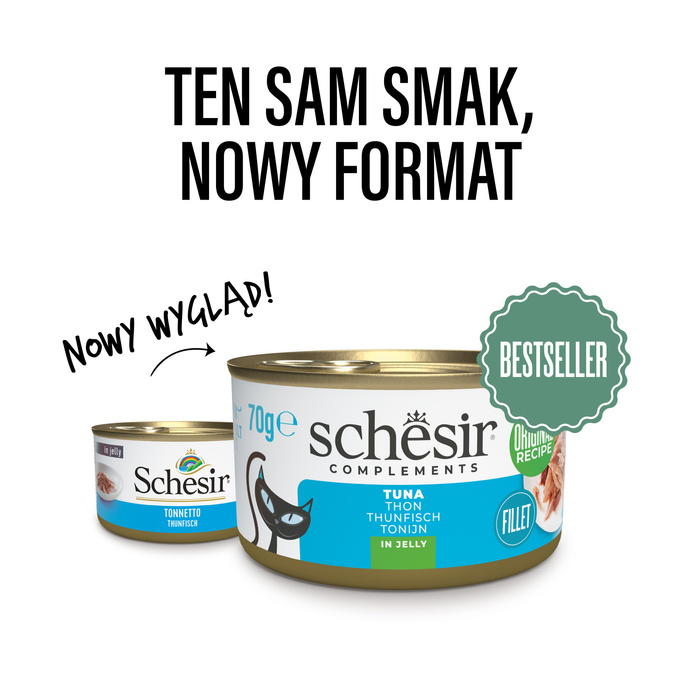 Schesir Complements mokra dla kota tuńczyk w galarecie 70g puszka