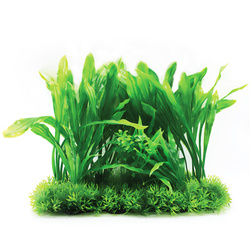 Aqua Natura Roślina do dekoracji akwarium zielona plastikowa 12-28cm długie i gęste liście