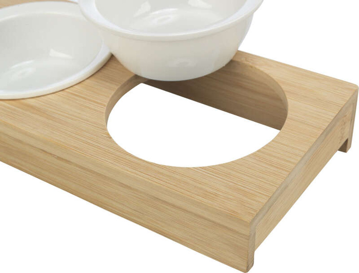 Trixie Miski na stojaku dla psa/kota 2x0,25l/12cm/30x5x14cm