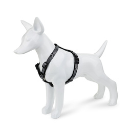 Barry King Szelki dla psa czarno-biała zebra taśma polipropylenowa 16mm/30-60cm