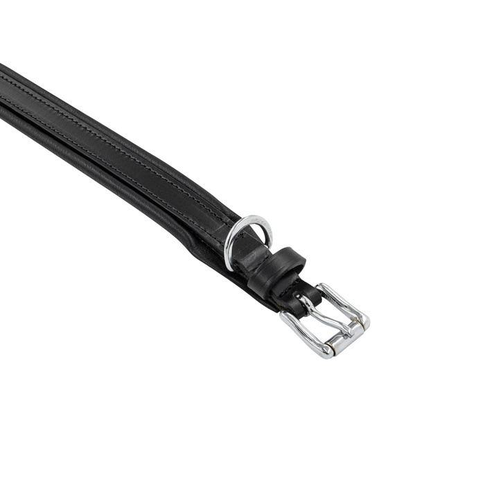 Barry King Obroża skórzana XS: 27-33cm x 22mm czarny przeszywana