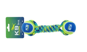 Zeus K9 Fitness hantel sznurowy z dwoma piłkami 23cm