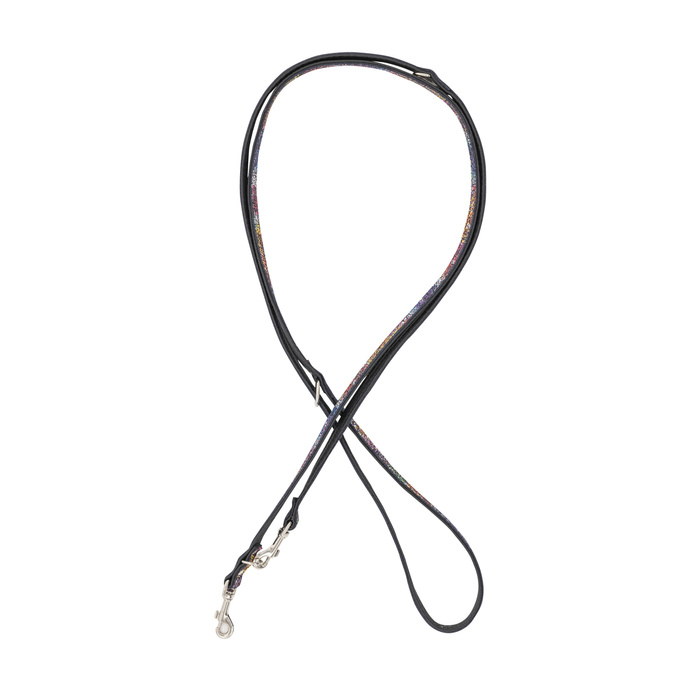 Barry King Smycz regulowana dla psa skórzana Kwiaty XS-S 12mm/200cm