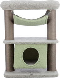 Trixie Junior Lunito drapak z budką dla kota szary/miętowy 71cm