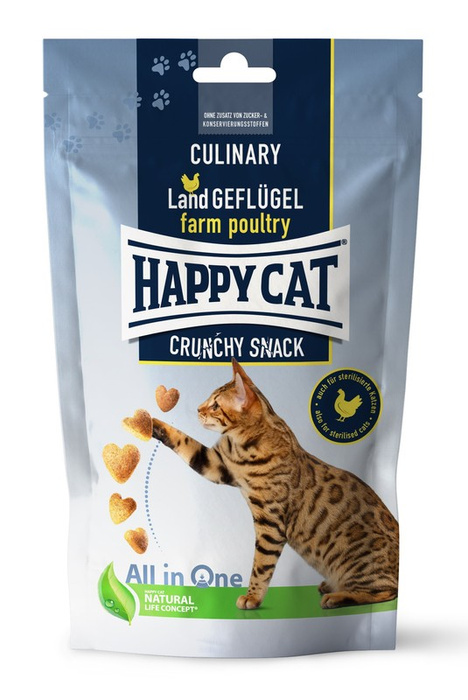 HappyCat Crunchy Snack z kurczakiem i marchwią 70g