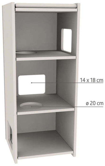 Trixie Juno wieża dla kota szara 116cm trzy poziomowa