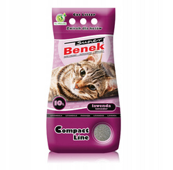 Super Benek żwirek bentonitowy 10L/8,40kg Compact lawenda