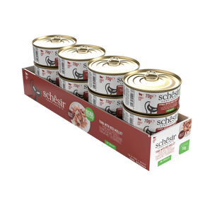 Schesir Complements karma mokra dla kotów tuńczyk z barweną w galarecie 70g puszka