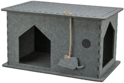 Trixie Legowisko Lene zamknięte dla kota filc szare 40x50x40cm