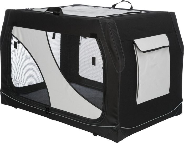 Trixie Box transportowy Vario 40 M-L: 91x58x61cm nylon czarno-szary