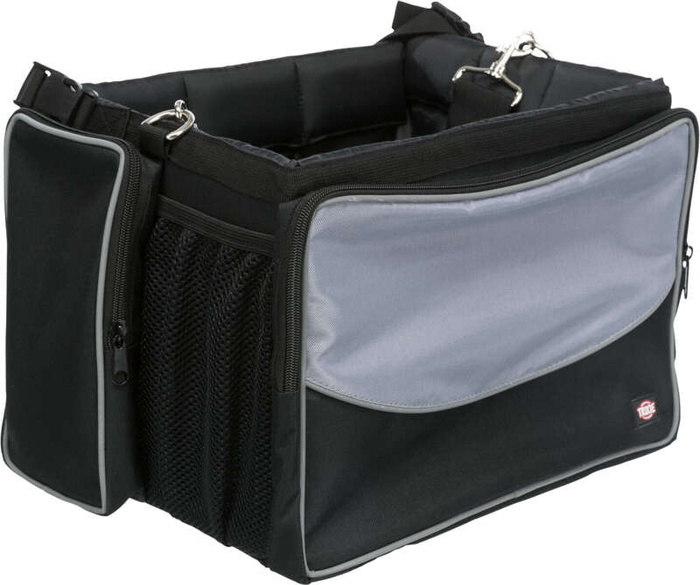 Trixie Transporter rowerowy przedni czarny/szary 41x26x26cm