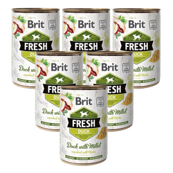 Brit Fresh kaczka z prosem 6x400g