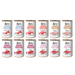 Brit Mono Protein Mix smaków jagnięcina wołowina indyk 12x400g
