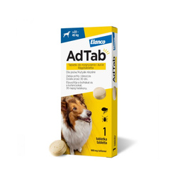 AdTab Tabletki na pchły i kleszcze dla psa 900mg 22-45kg