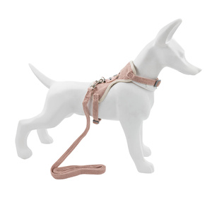 Barry King Zestaw szelki + smycz różowe poliester/bawełna dł. smyczy 1,2m rozmiar S