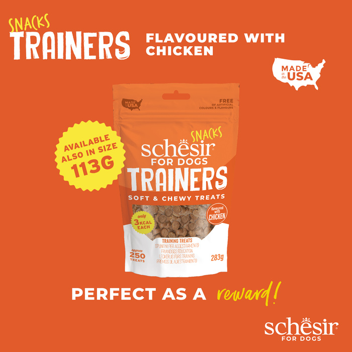 Schesir Trainers soft and chewy przysmak dla psów kurczak 283g saszetka