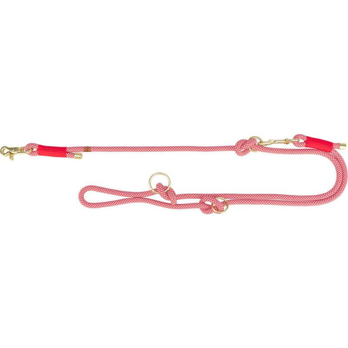 Trixie Smycz Soft Rope S-XL: 2m/10mm czerwona/Kremowa nylon
