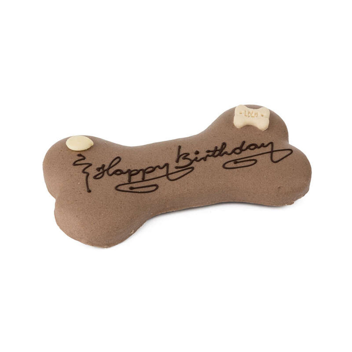 Lolo Pets Tort dla psa Happy Birthday orzechowo - czekoladowy 250g