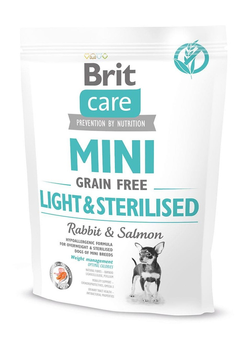 Brit Care Mini Light & Sterilised Rabbit & Salmon 400g