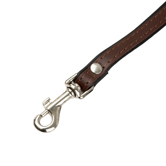 Barry King Smycz skórzana brązowy/czarny XS-S 12mm/120cm